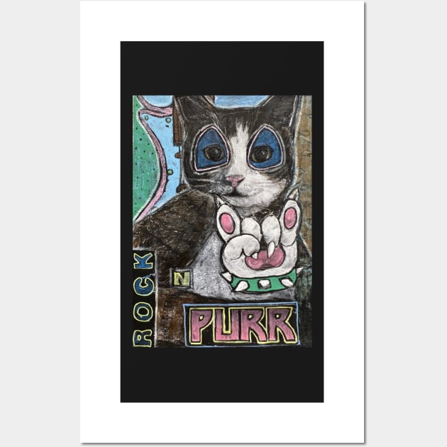 Rock n Purr Wall Art by Artladyjen